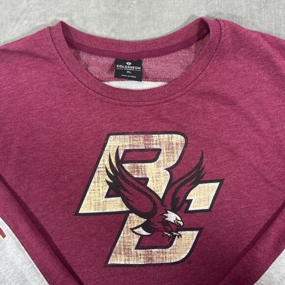 Boston College Eagles Womens XL Red Colosseum Crewneck Sweatshirt‎ - Picture 2 of 6